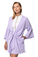 omen's Ocean Drive Cover-Up with Front Tie – Lightweight Beach Kimono in Lavendula for Pool, Vacation & Cruise