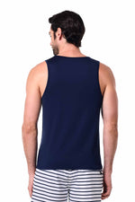 Men's Dade Swim Tank – Navy Quick-Dry Mesh Tank Top for Beach, Pool & Workout