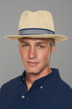 1st Street Men's Classic Poly Knit Fedora – Natural Woven Hat for Sun Protection, Casual & Dressy Occasions