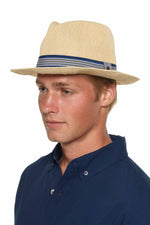 1st Street Men's Classic Poly Knit Fedora – Natural Woven Hat for Sun Protection, Casual & Dressy Occasions