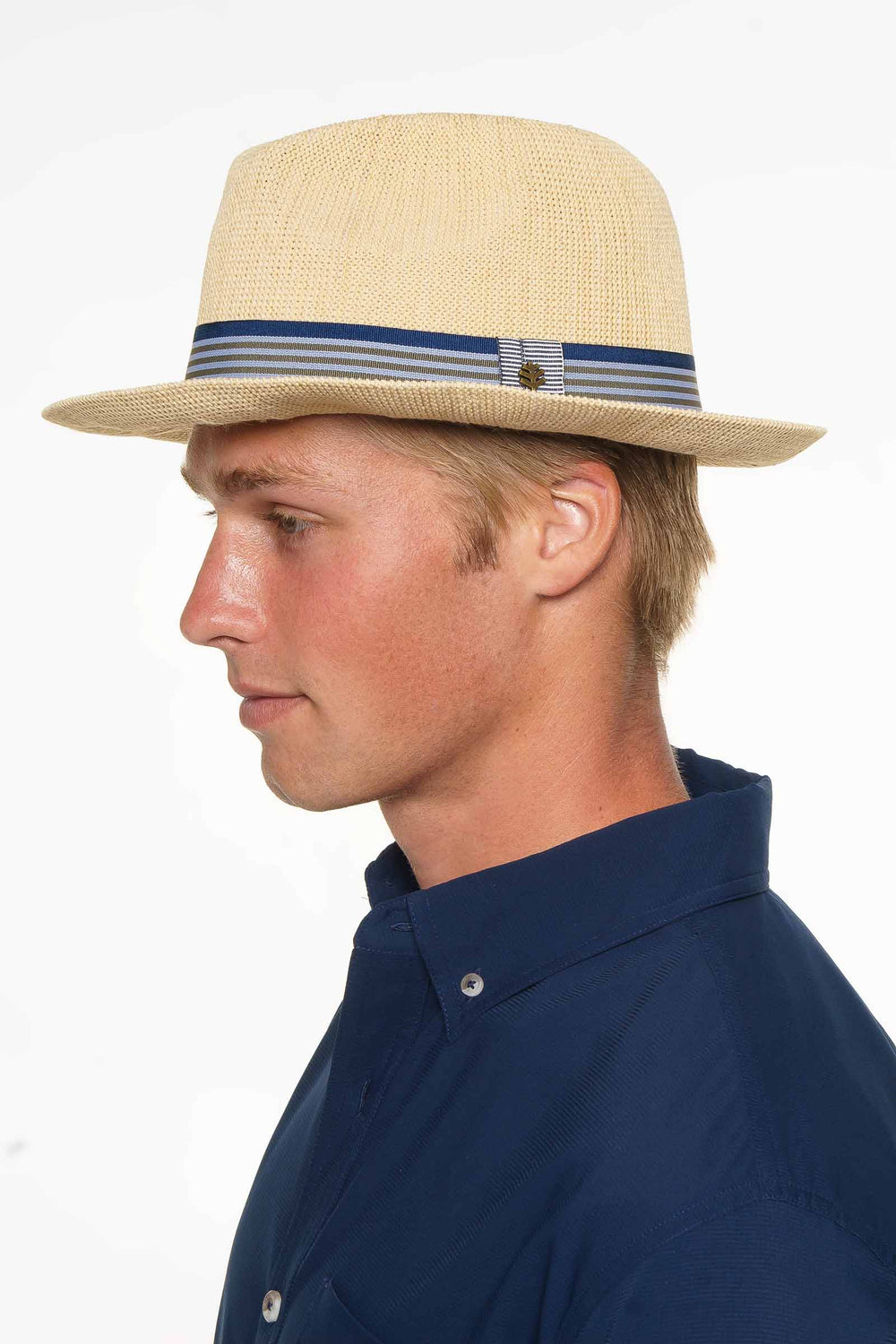 1st Street Men's Classic Poly Knit Fedora – Natural Woven Hat for Sun Protection, Casual & Dressy Occasions