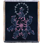 Rat King Dark Folklore Woven Blanket – Goth Tapestry Throw for Altar, Bedroom, or Dark Academia Decor