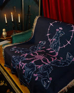 Rat King Dark Folklore Woven Blanket – Goth Tapestry Throw for Altar, Bedroom, or Dark Academia Decor