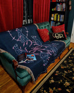 Rat King Dark Folklore Woven Blanket – Goth Tapestry Throw for Altar, Bedroom, or Dark Academia Decor