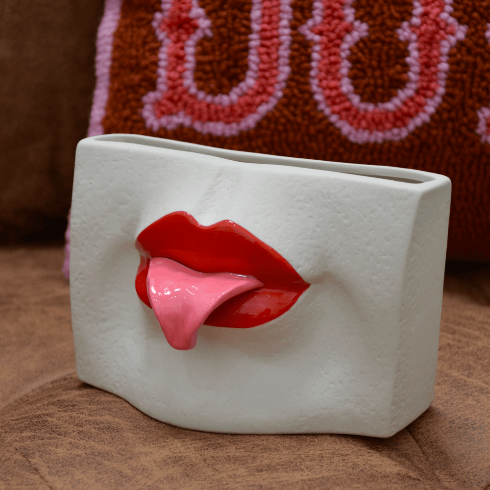 TONGUE TIED VASE  – Modern Sculptural Ceramic Vase for Contemporary Home Decor